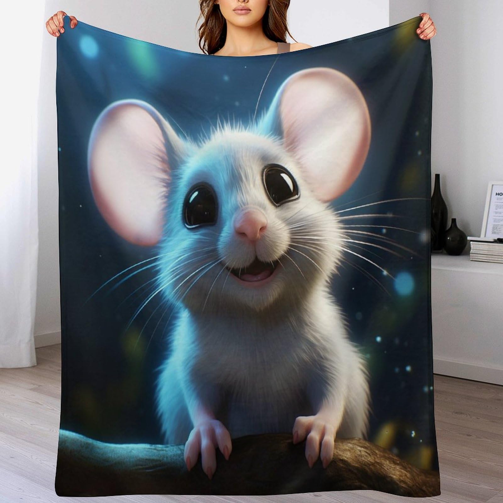 Couverture polaire souris idéale pour vos soirées cocooning sur le canapé ou dans le lit