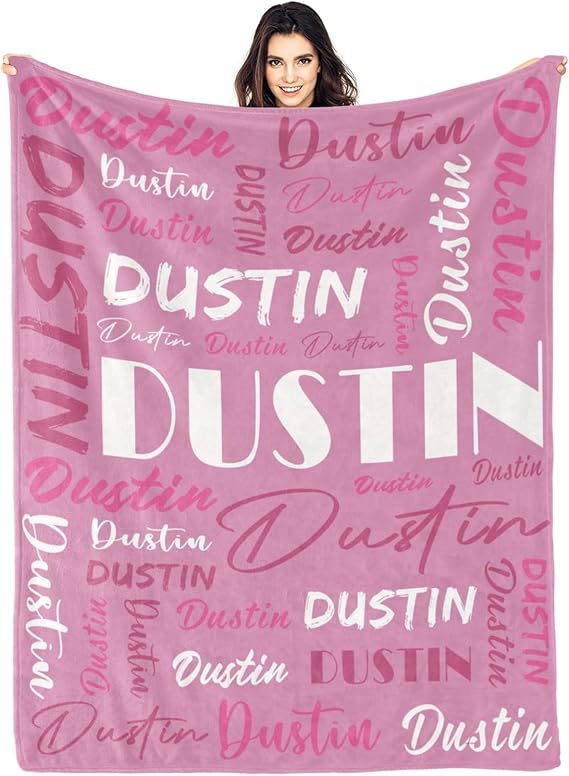 Personalized Blankets for Kids with Names Customized Blankets with Name for Adult Custom Blanket Gift for Birthday Christmas Valentines Day Gift