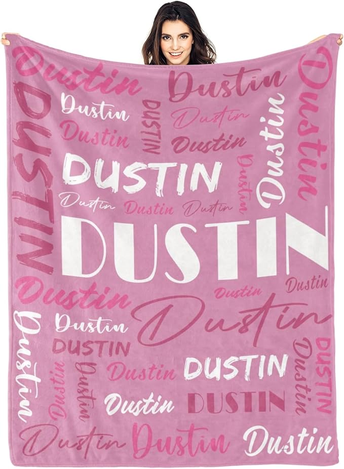 Personalized Blankets for Kids with Names Customized Blankets with Name for Adult Custom Blanket Gift for Birthday Christmas Valentines Day Gift