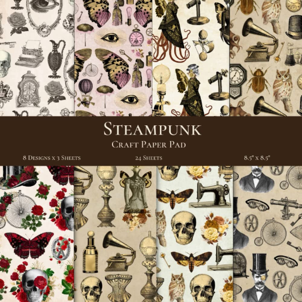 Steampunk Craft Paper Pad: Steampunk Scrapbooking Paper