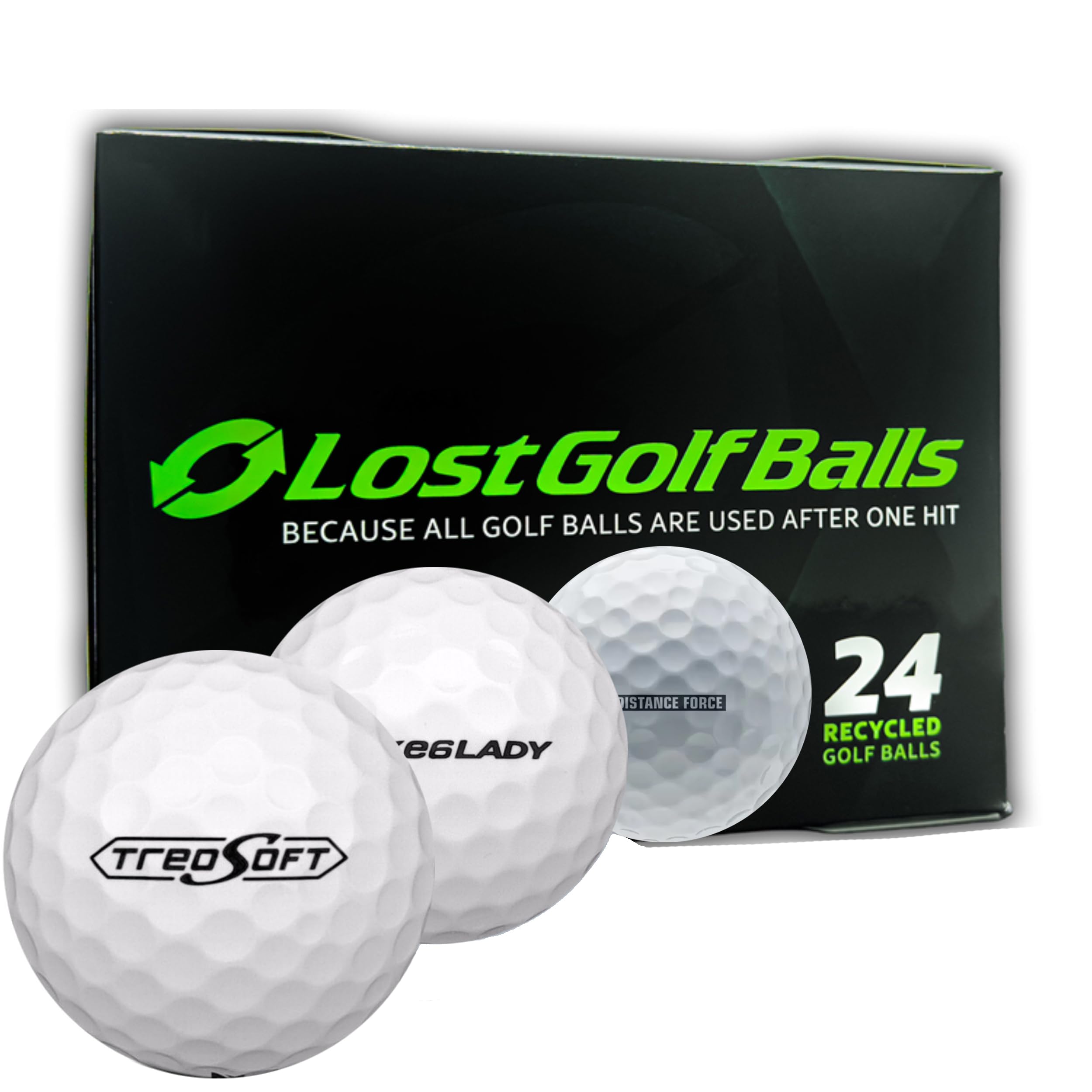 LostGolfBalls Used Bridgestone Mix Golf Balls (24 Pack) Recycled Golf Balls – Distance & Control Performance