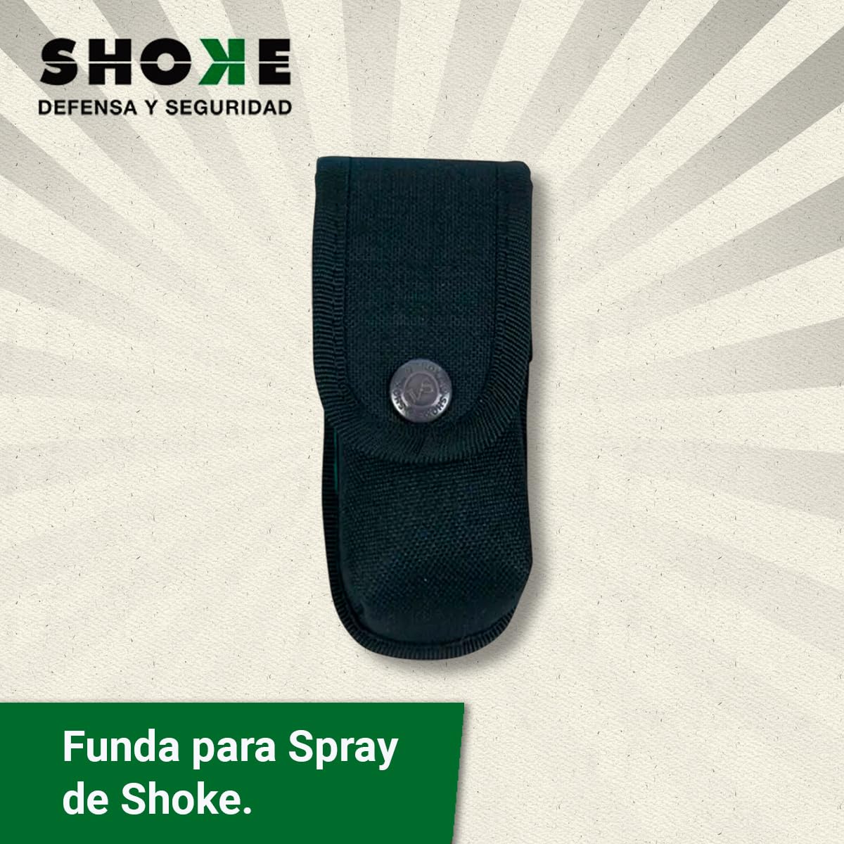 Shoke - Funda para Spray - Fabricado con Cordura Dupont - Compatibilidad para para Guardar Linternas, Navajas y Otros Complementos - 11,5 cm x 5,5 cm x 4,7 cm
