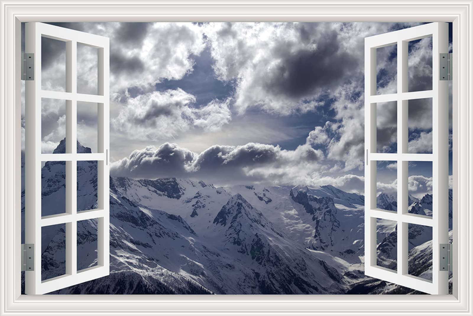 Papier peint montagne enneigée