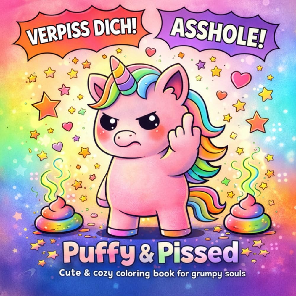 Puffy &Pissed: cute &cozy coloring book for grumpy souls (cute & cozy coloring Books for adults & teens)