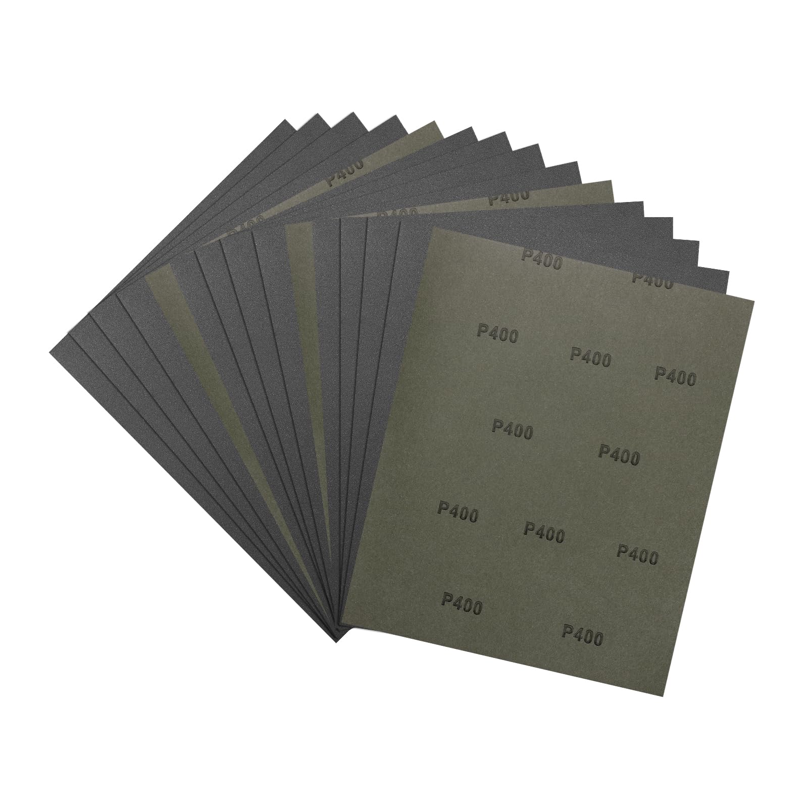 Kozelo 15pcs Sand Papers - [9 x 11 Inch x 400 Grits] Wet Dry Sandpaper Sheets for Metal Auto Wood Polishing and Scratches Removing, Silicon Carbide Abrasive