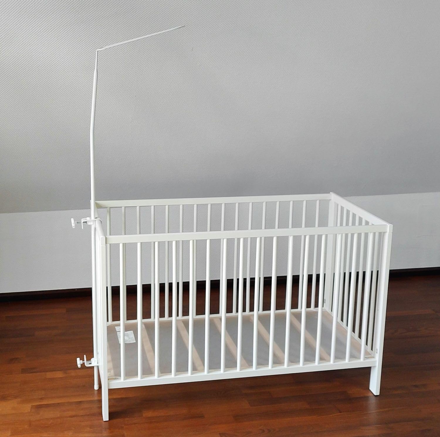 Babykajo Barra per baldacchino - Barra per baldacchino montaggio per lettino da bambino - Struttura in metallo per lettino da bambino e bambina - Struttura senza baldacchino