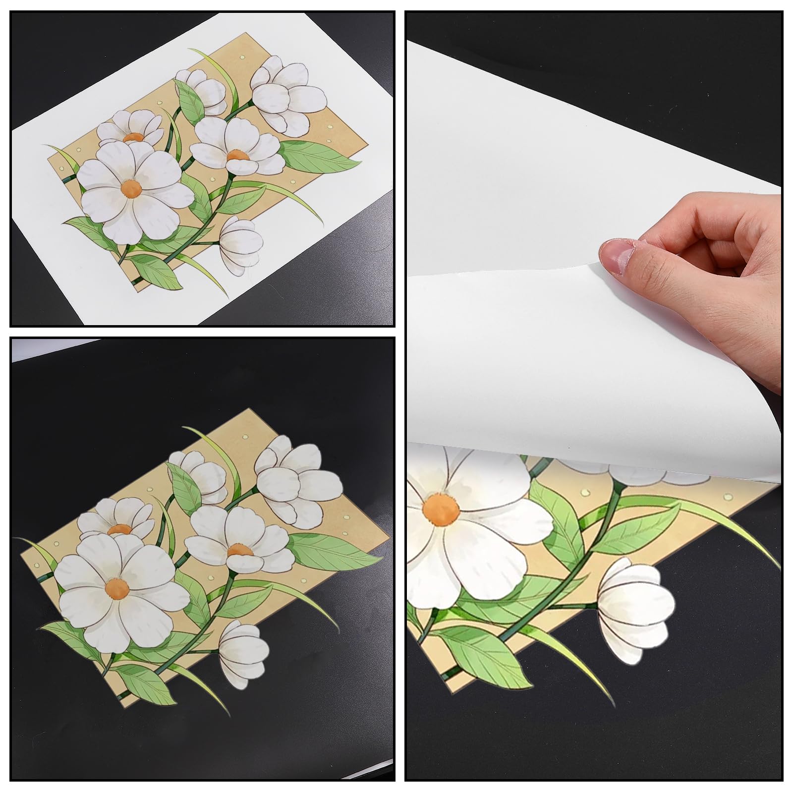 GLOBLELAND Lot de 100 feuilles de papier de sublimation pour imprimantes à jet d'encre - 20 x 22 cm - 120 g/m² - Papier de sublimation pour t-shirts, tasses, projets de bricolage, sacs