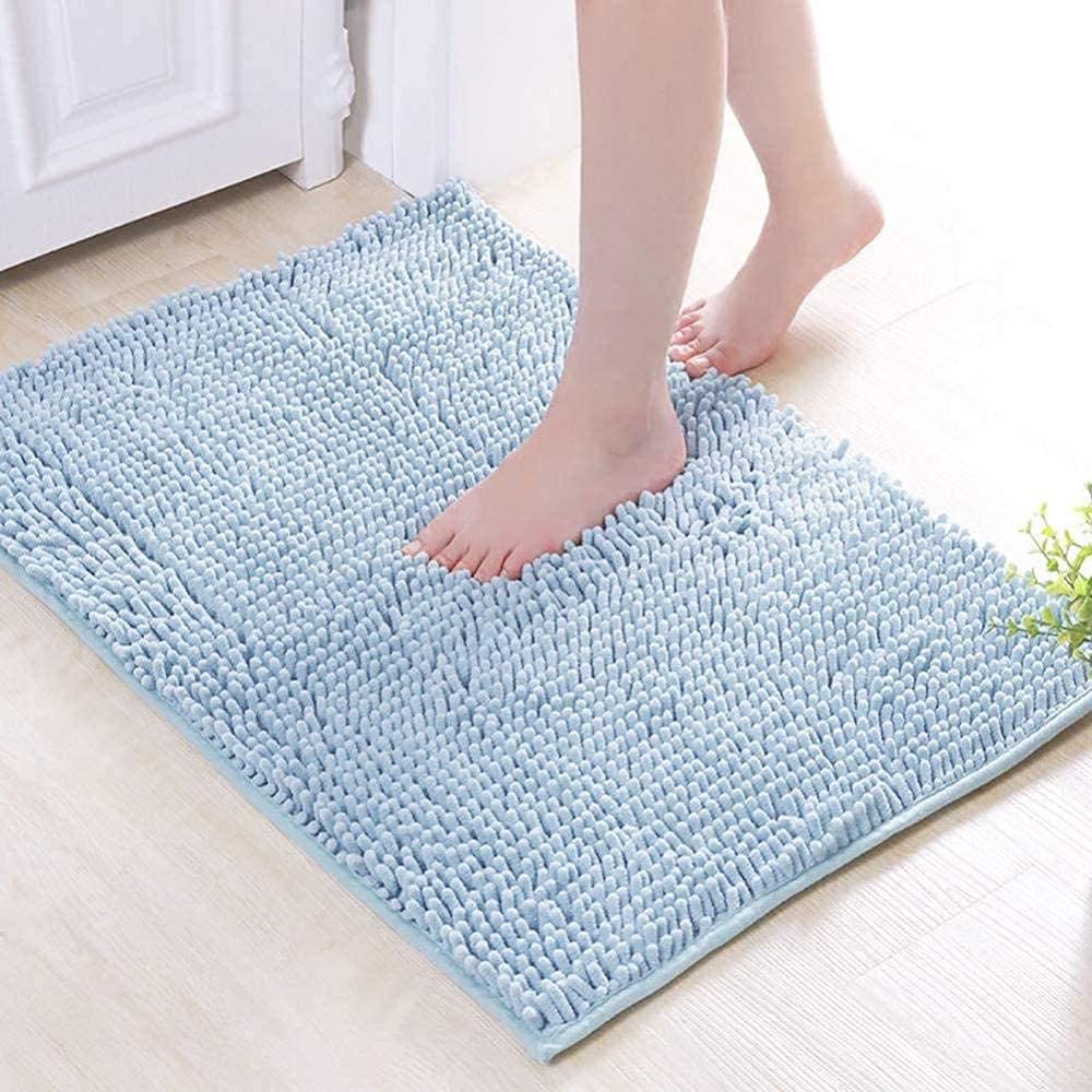 JYDQM Chenille Shaggy Bath Tapis de Bain sans Glissement Confortable Lavable Tapis de Bain Lavable pour Baignoire Salle de Bain rug50x33cm (Color : E, Size : 50x33cm(20x13inch))