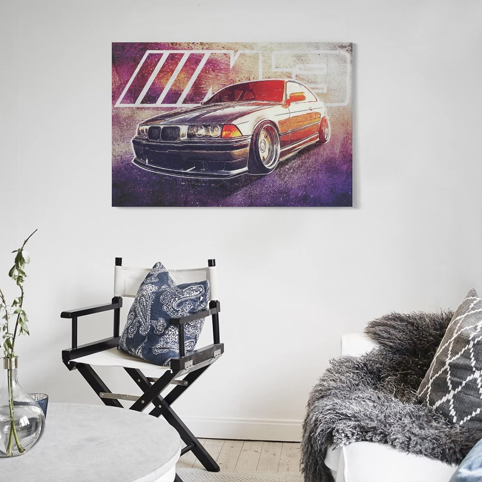 Poster per auto BMW E36 M3 Pittura decorativa su tela, poster da parete e stampa artistica moderna per la camera da letto della famiglia poster 40 x 60 cm