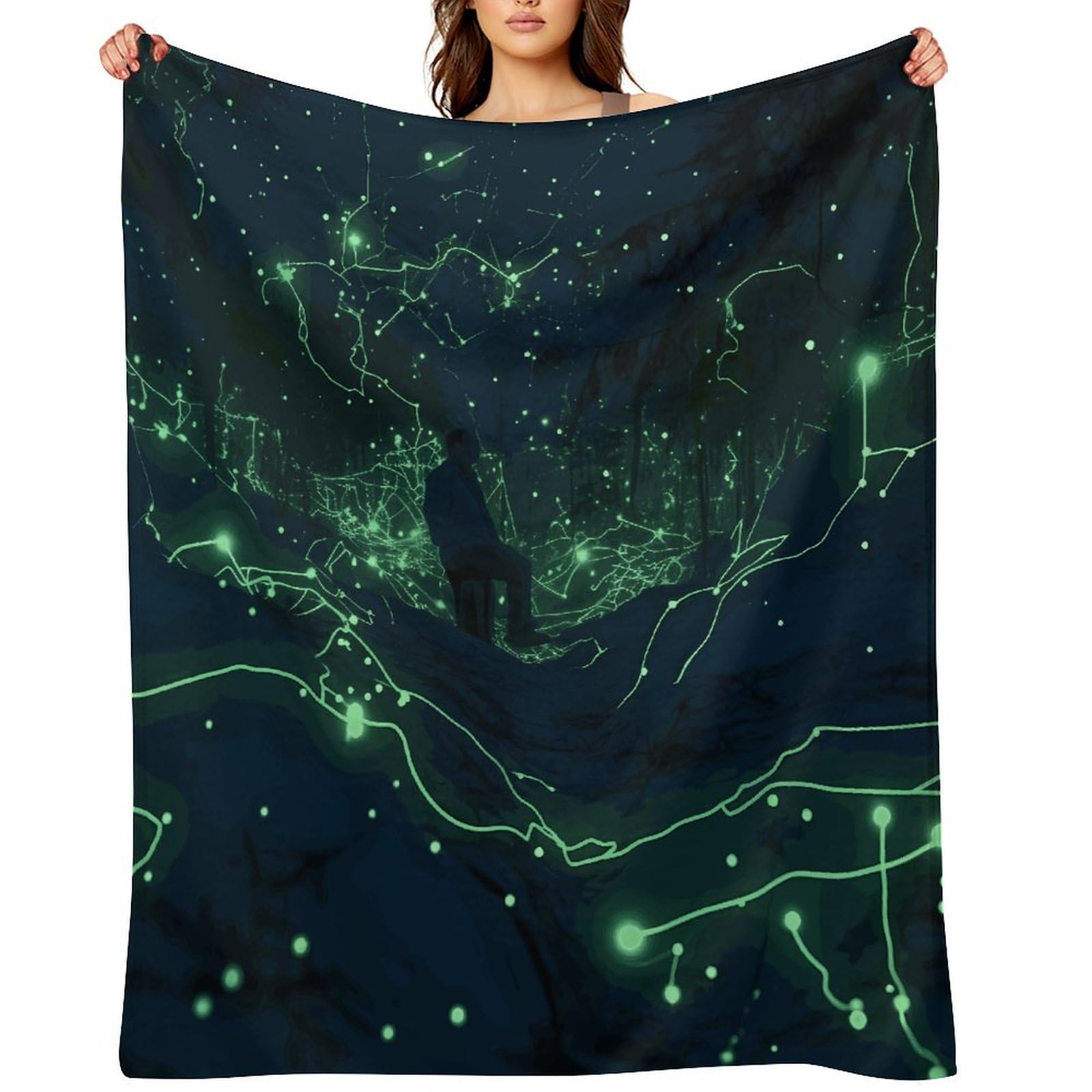 Fekiloot Style Glow In The Dark Throw Blankets Camping Blanket30 X40