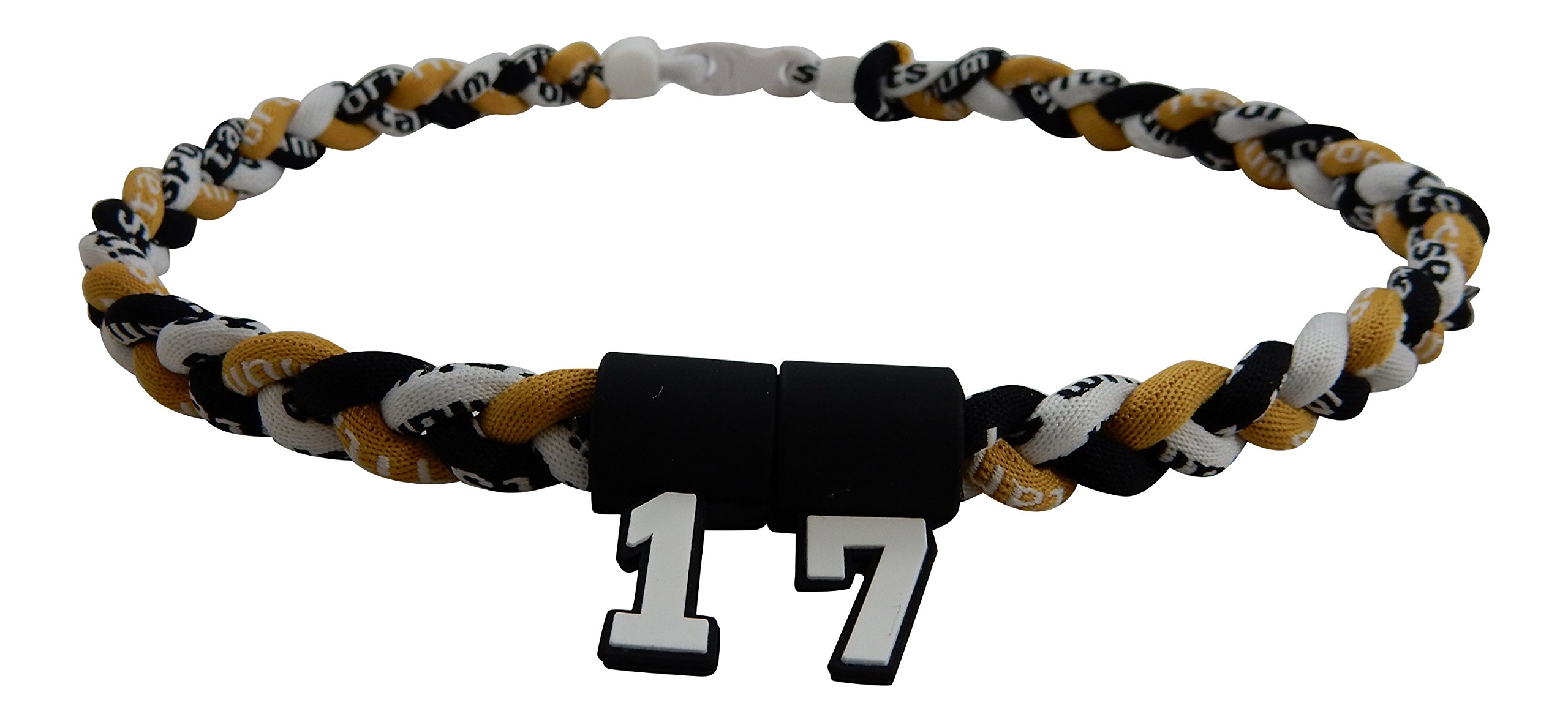 Custom Number - 20" Gold Black White Tornado Necklace