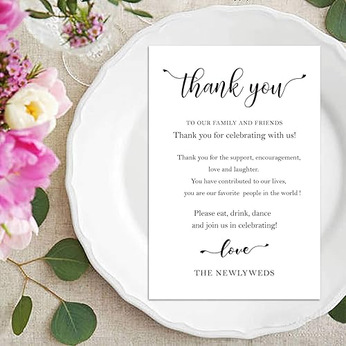 Miniatura 2 de Giftideaworkshop 50 tarjetas de agradecimiento de boda, centros de mesa de boda y decoraciones de boda, decoraciones de mesa de boda, decoraciones