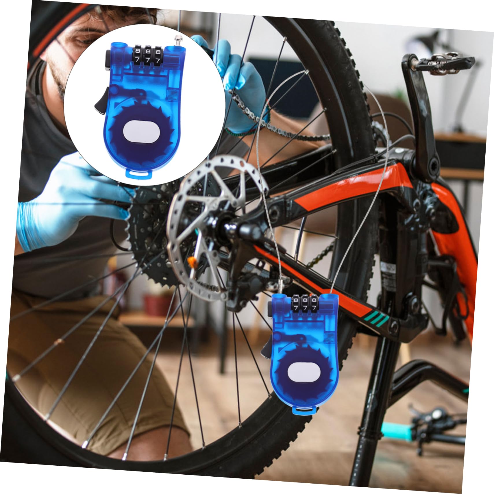 HANABASS De Combinación Antirrobo para Bicicleta Protección De Snowboard Codificado para Bicicleta Antipérdida para Tabla con Contraseña para
