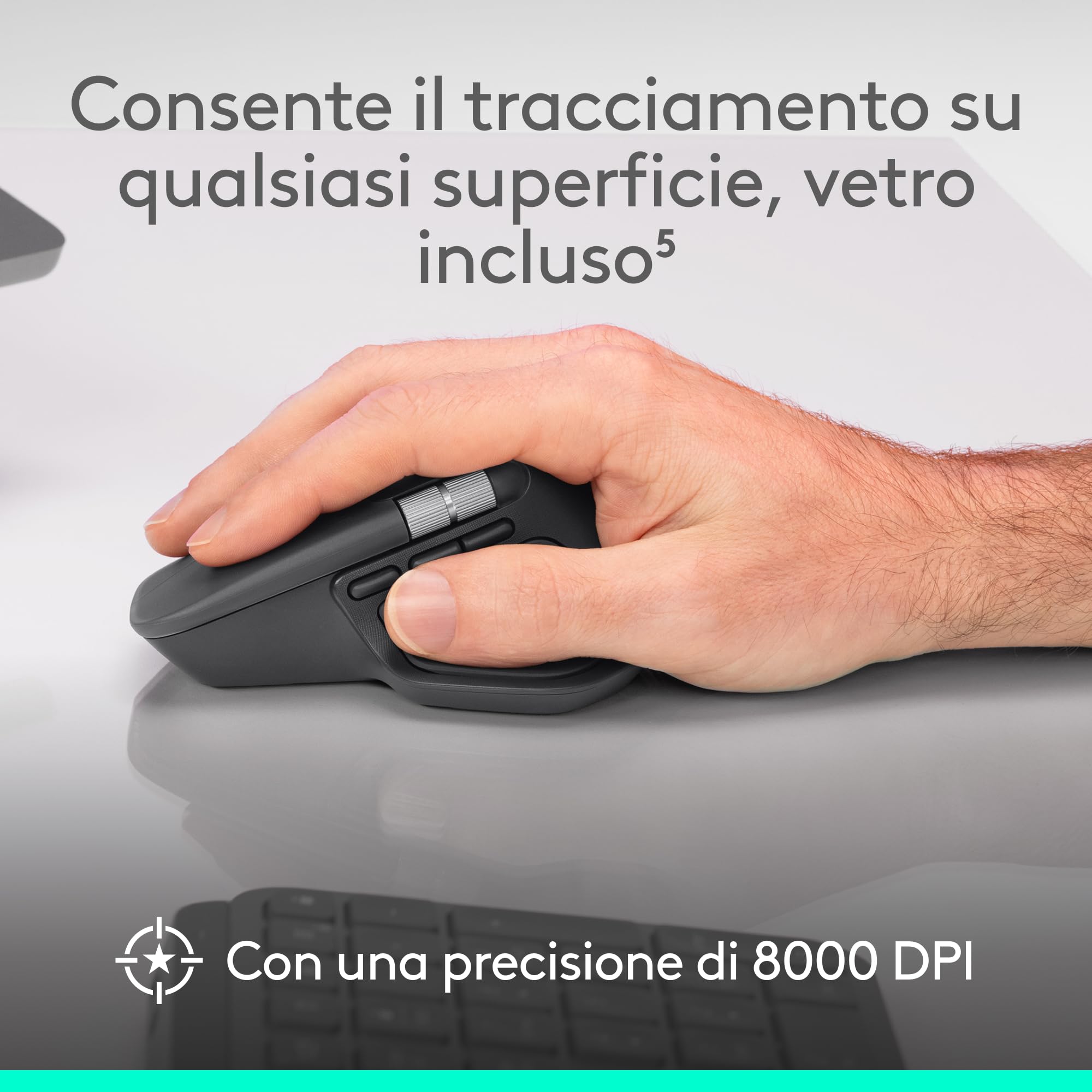 Logitech MX Master 4 myszka bezprzewodowa ergonomiczna z szybkim przewijaniem USB-C Bluetooth