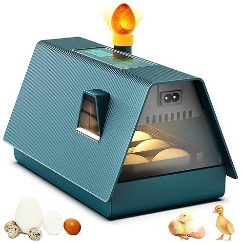 Incubadora APODESS para incubar pollitos, incubadoras de 10 huevos con giro automático de huevos, control de temperatura y humedad, volteador