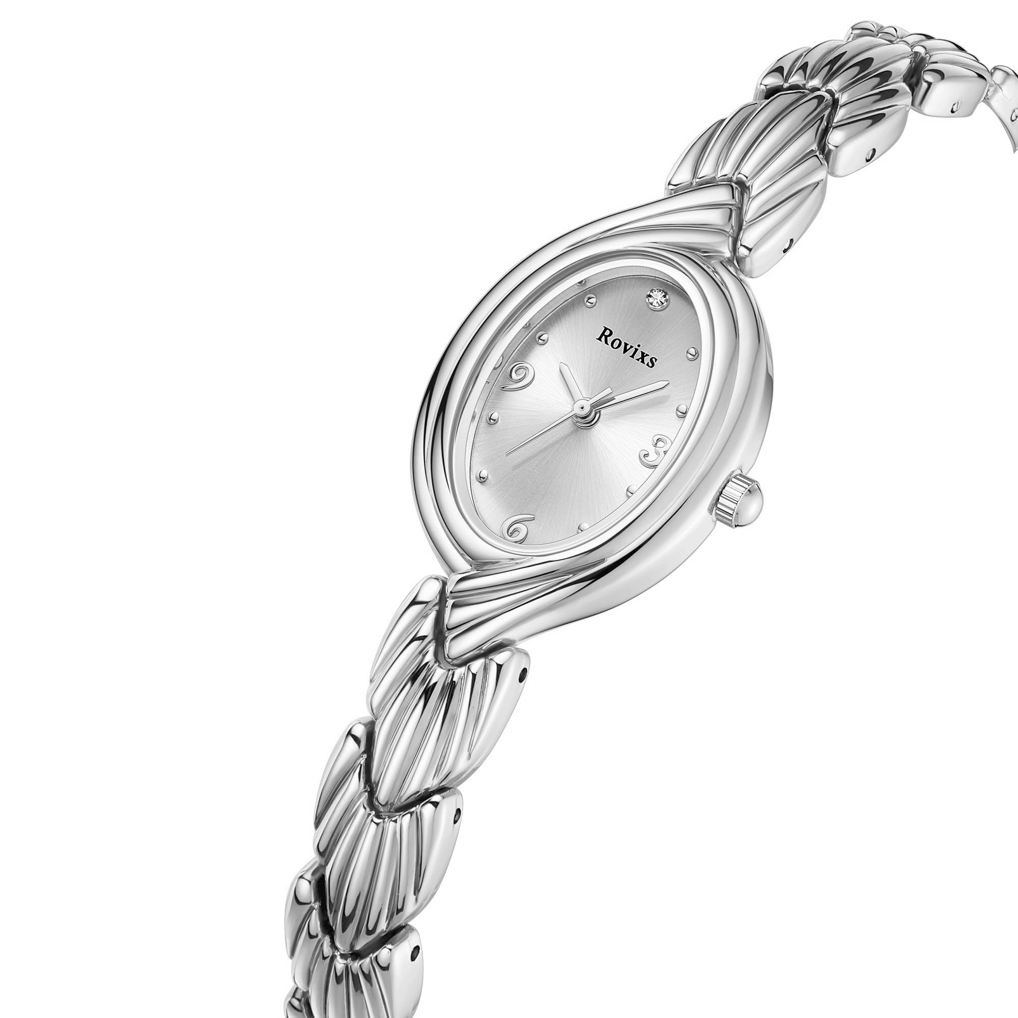 Piccolo orologio da polso vintage da donna, facile da leggere, al quarzo, cinturino regolabile con strumento