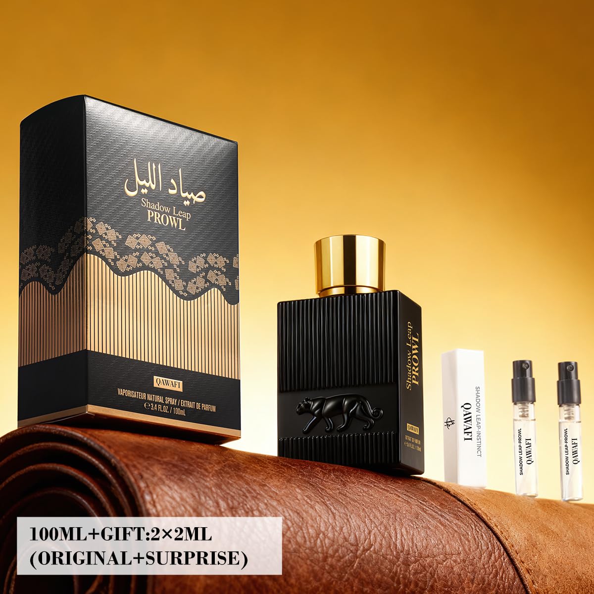 Shadow Leap - Prowl Eau De Parfum, Long-Lasting Spicy Leather Floral Perfumes for Men or Women 100ml | 3.4 fl. oz + 2ml Samples - Image 2