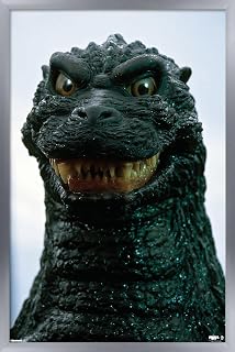 Trends International Godzilla vs. Biollante (1989) - Smile Wall Poster, 34L x 22.4W, Silver Framed Version