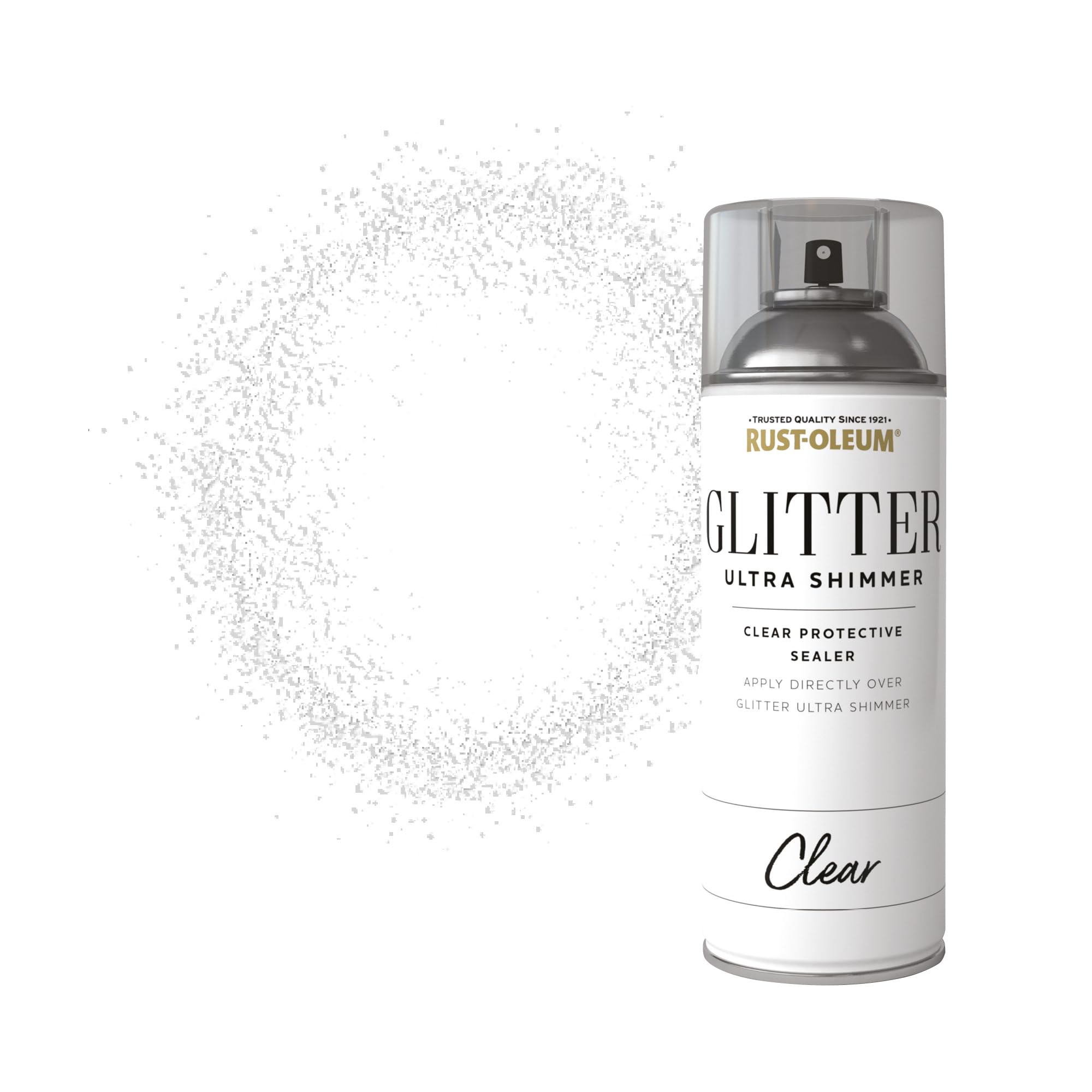 Rust-Oleum 400ml Ultra Shimmer Glitter Spray Protective Sealer, Clear