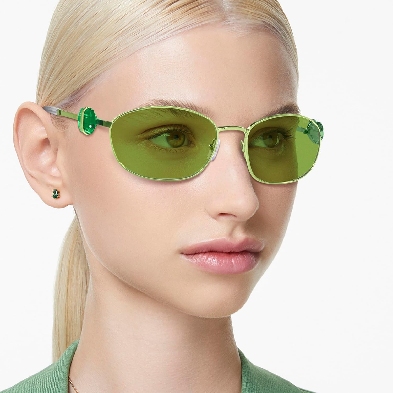 Swarovski Women's Sk7010 Oval Sunglasses