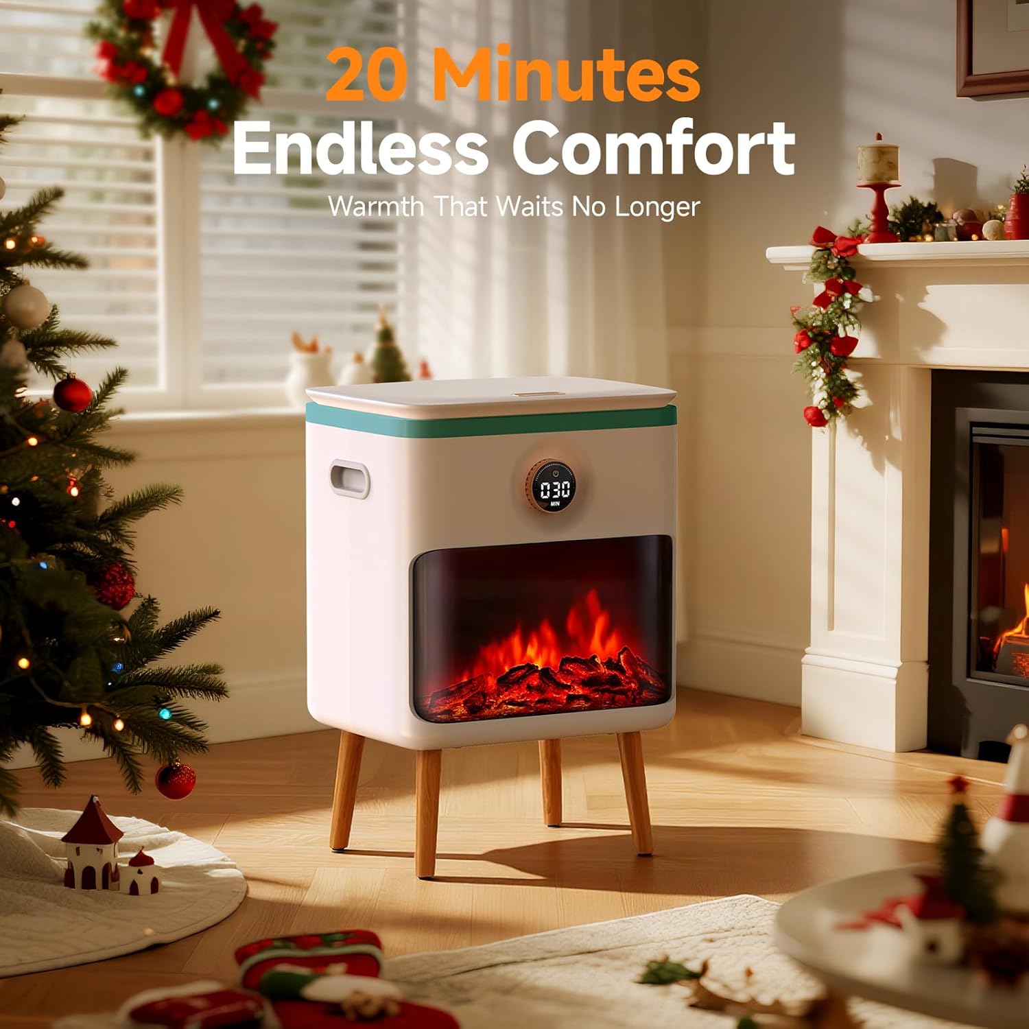 FEPPO Towel Warmer, Large Capacity Luxury Towel Warmers for Bathroom with Realistic Hearth Flame Effect, Timer, LED Display, Ideal Bathroom Accessories - Fits 2 large Towels, Bathrobes, Blankets, PJ's