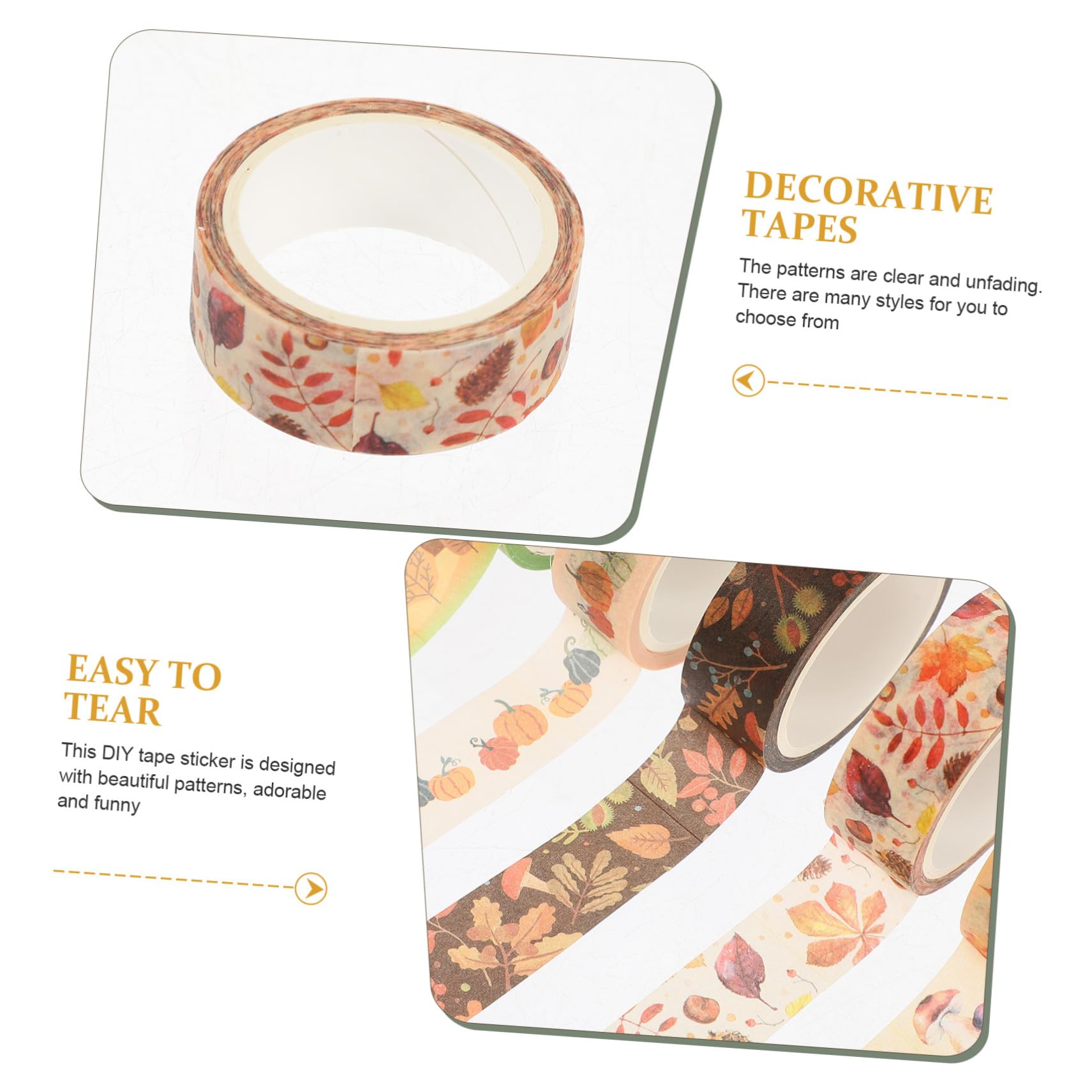 TEHAUX 50rollen Teiliges Washi Tape Mit Herbstmotiven Dekorative Klebebänder Für Scrapbooking Und Journale Zu Thanksgiving Mit Ahornblättern Kürbissen Und Sonnenblumen