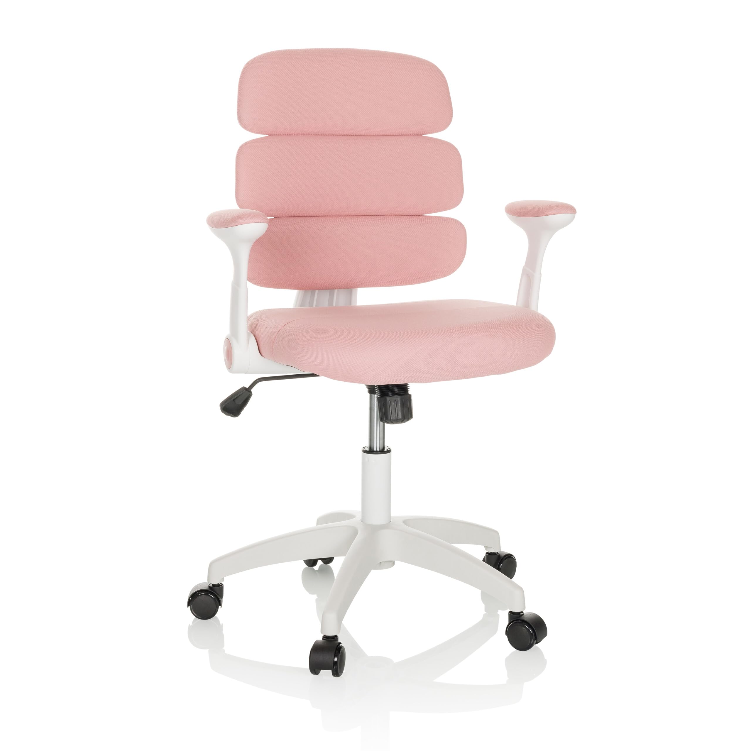 hjh OFFICE Silla de Escritorio Kid ERGOLINO W Silla giratoria Infantil con Respaldo ergonómico, Rosa, 736429