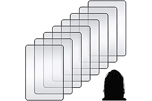 Enhon 3X Large Fresnel Magnifying Sheets, 7x4.7" Reading Page Magnifier for Seniors