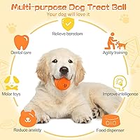 Vista 4 de HIPPIH Paquete de 2 rompecabezas para perros, juguetes interactivos para dispensar golosinas, juguetes duraderos para cachorros para dentición