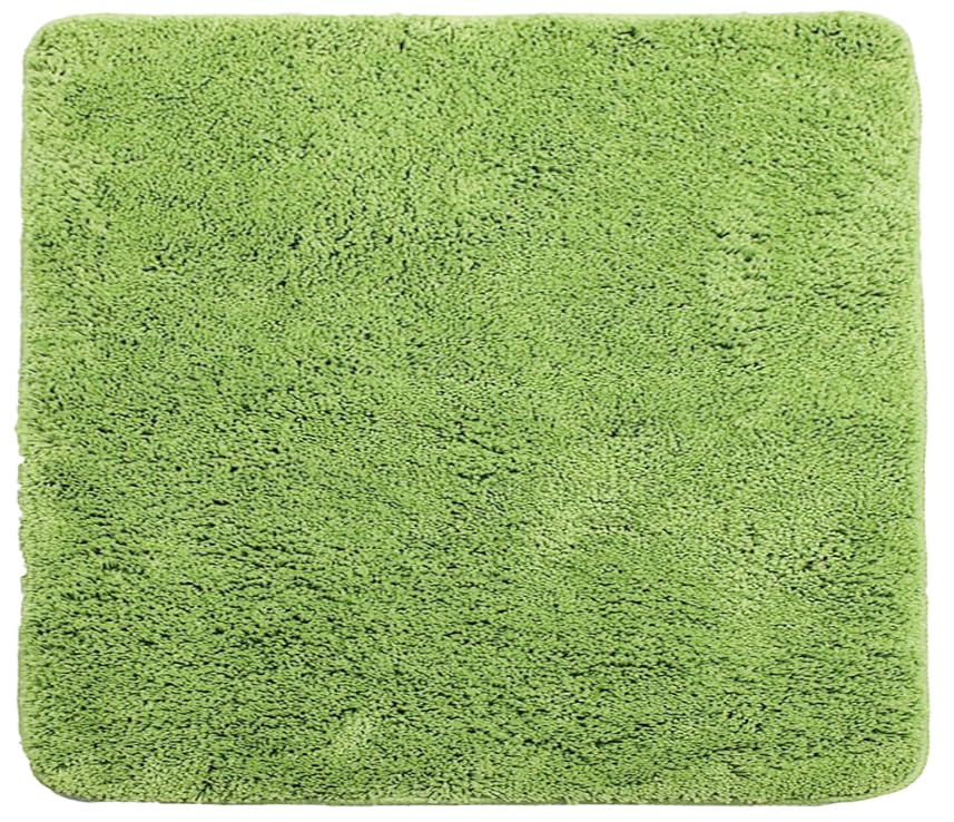 Brandsseller Badezimmerteppich 50x50 cm Badvorleger Badematte Badteppich quadratisch Chenille rutschfest saugstark maschinenwaschbar - Grün