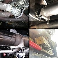 Vista 6 de Abrazaderas en U de escape de 1.125 pulgadas de 1-1/8 pulgadas – Abrazadera de perno en U estilo sillín de acero inoxidable, paquete de 2