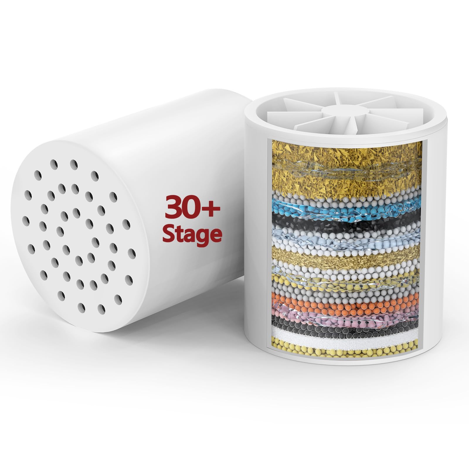 Longriver 2 Pack 33 Stage Universal Shower Filter Replacement Cartridge