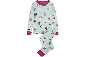 Girls' Organic Cotton Long Sleeve Printed Pajamas - Perfect for Sweet Birthday Dreams