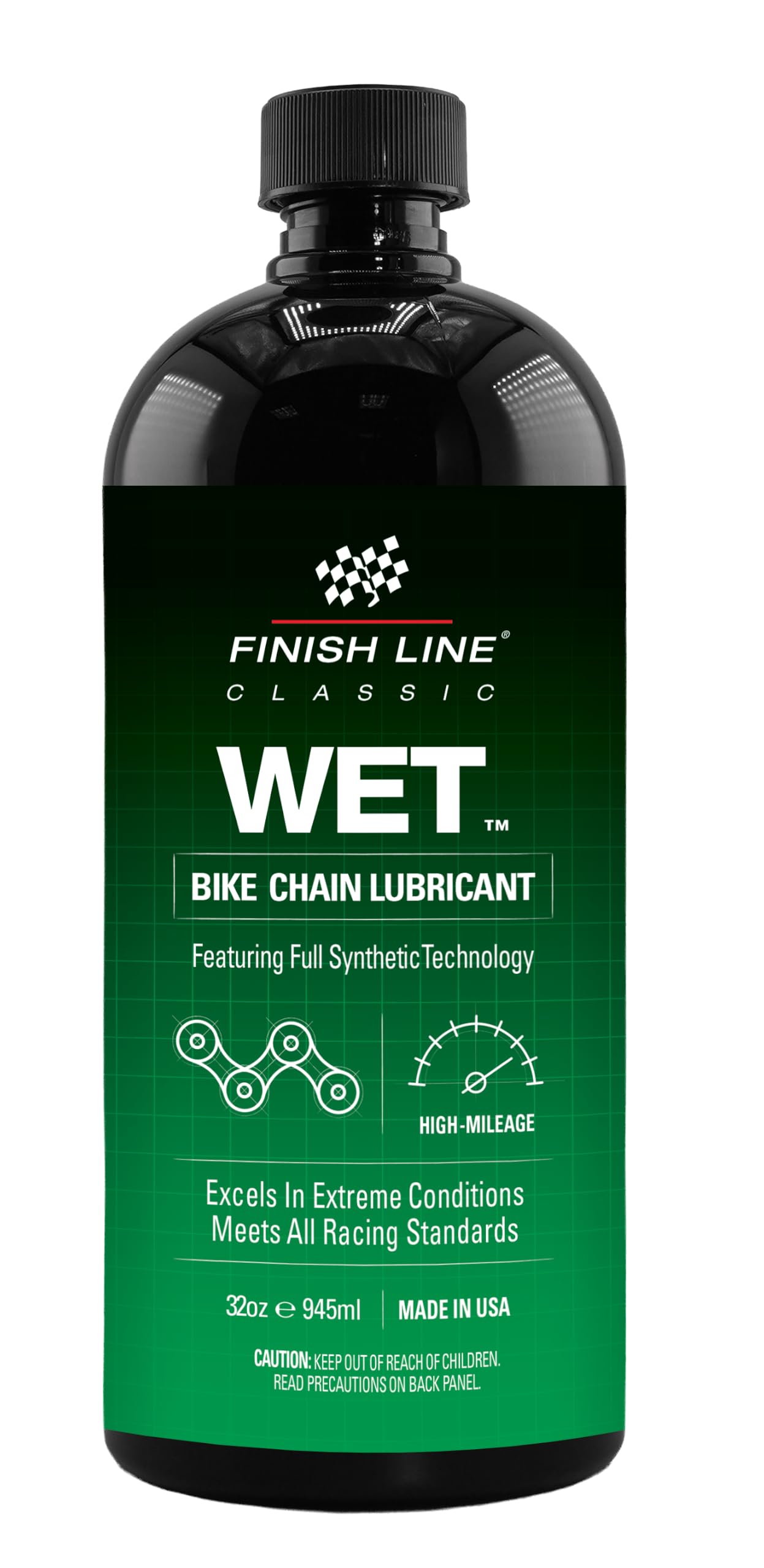 Finish Line Lubricante para cadena de bicicleta, jarra de 32 onzas
