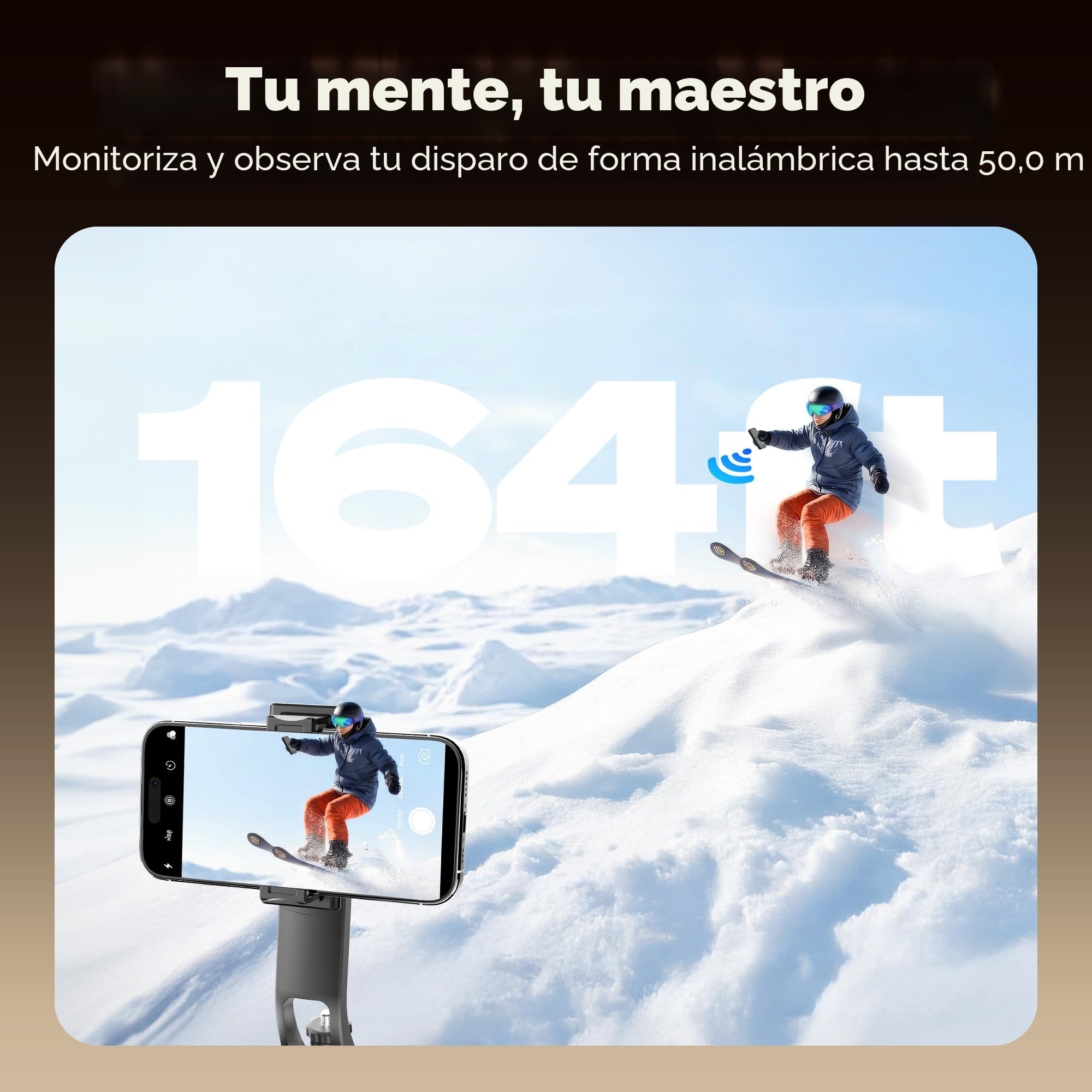 SYNCO XView Monitor Magnético para Teléfono iPhone 17 y Android, Pantalla Selfie Vlog Inalámbrica 50 m con Altavoz Integrado, Ideal para TikTok y Youtube (Negro)