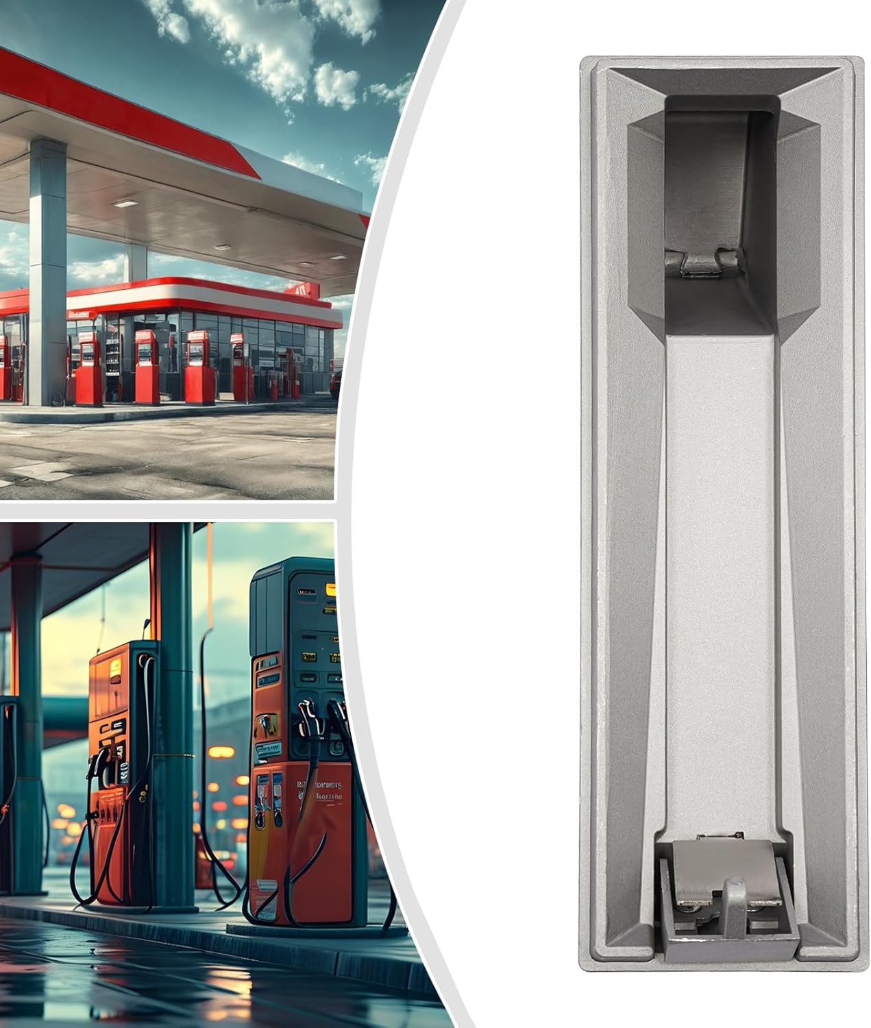 New Aluminum Alloy Fuel Nozzle Holder, Silver, 3/4 inch or 1 inch, Holder