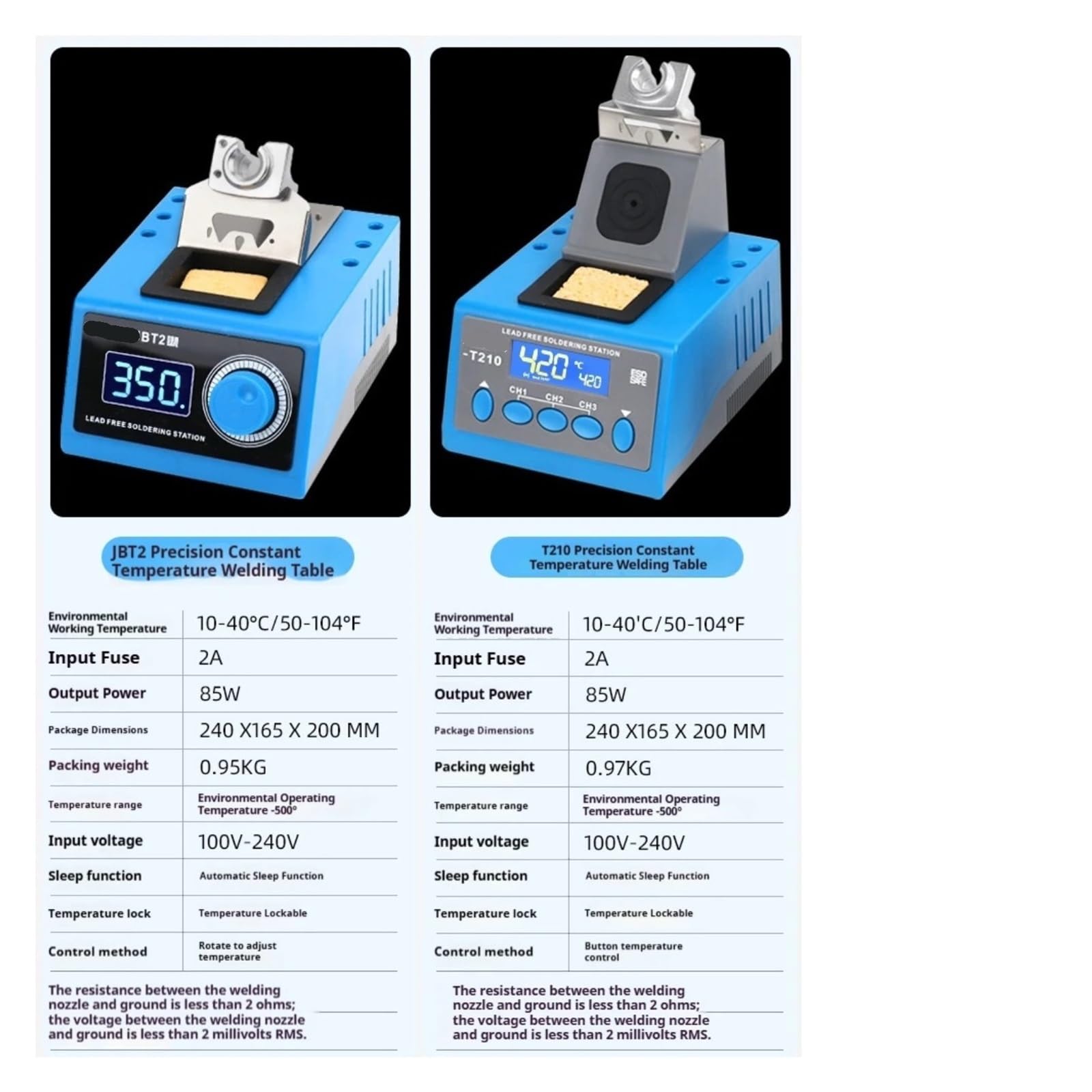 Stacja lutownicza, Stacja lutownicza Smart Precision SMD T120, zestaw do lutowania stałotemperaturowego o mocy 85 W i wyświetlaczem cyfrowym