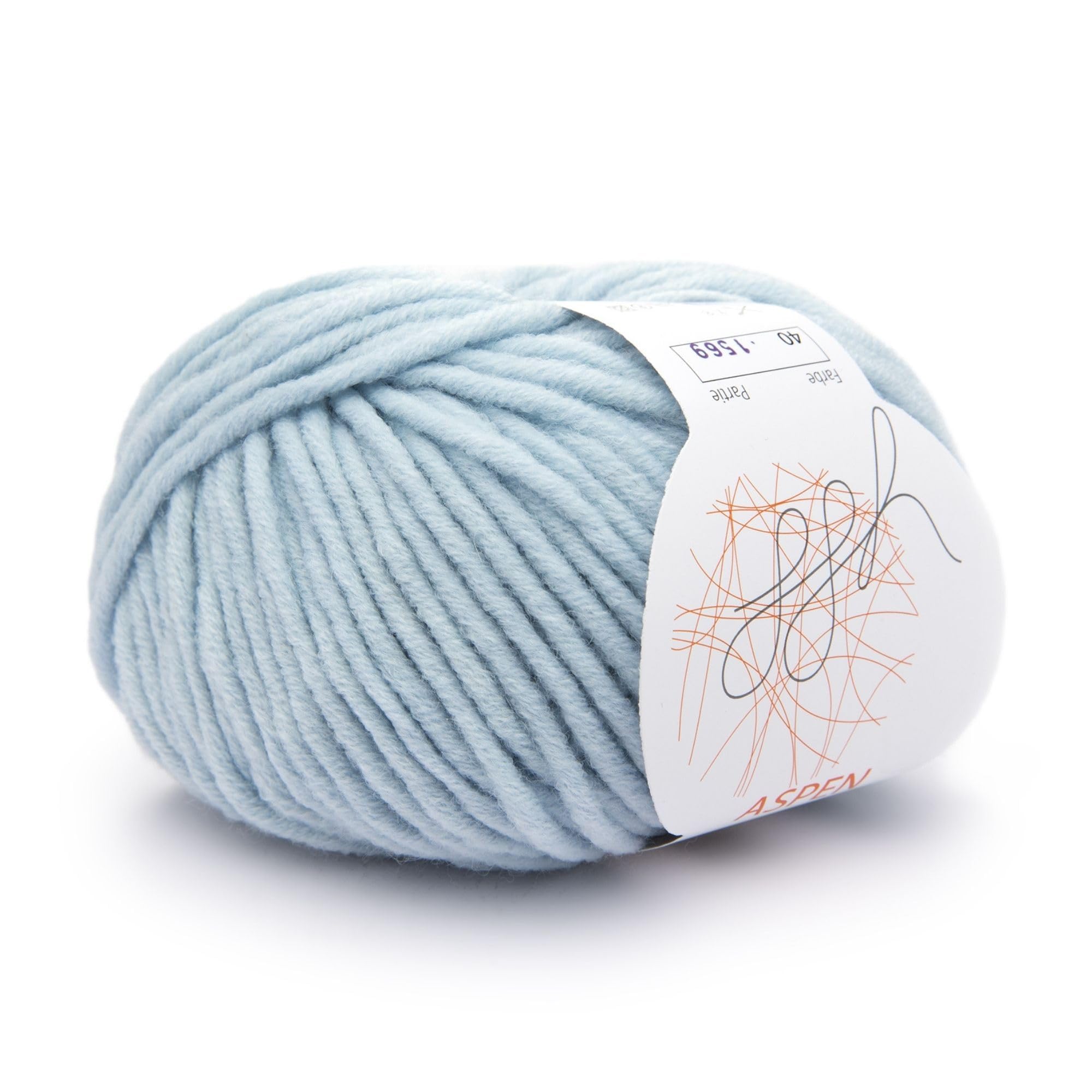 ggh Aspen Box - dicke Merinowolle Mischung - 6x50g Knäuel (insgesamt 300g) - zum Stricken oder Häkeln Farbe 040 - Silberblau