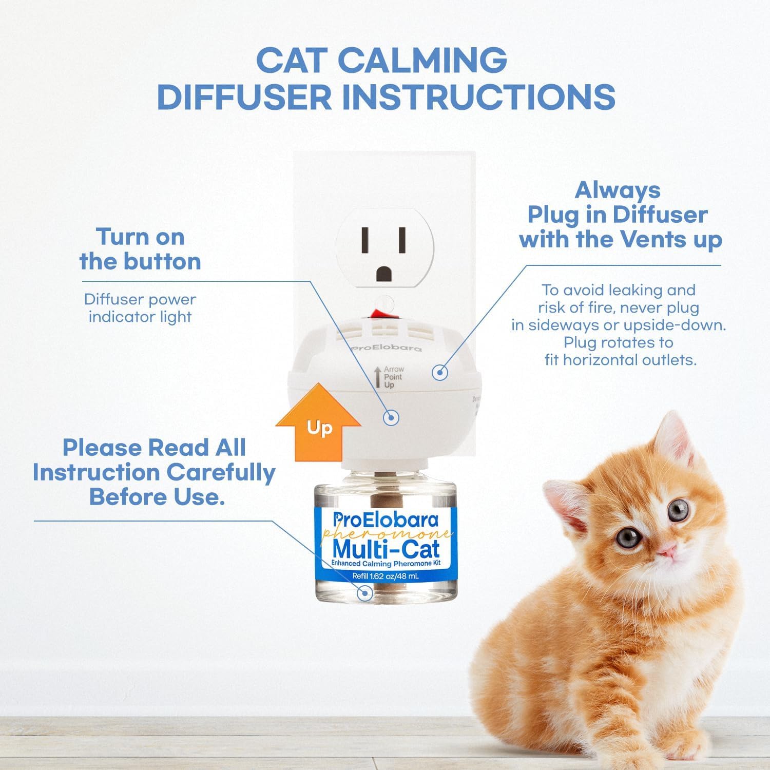 Cat Calming Pheromone Diffuser: Cat Calming Pheromones Diffusers - Reduces Stress & Anxiety with Calming Pheromones - image 7