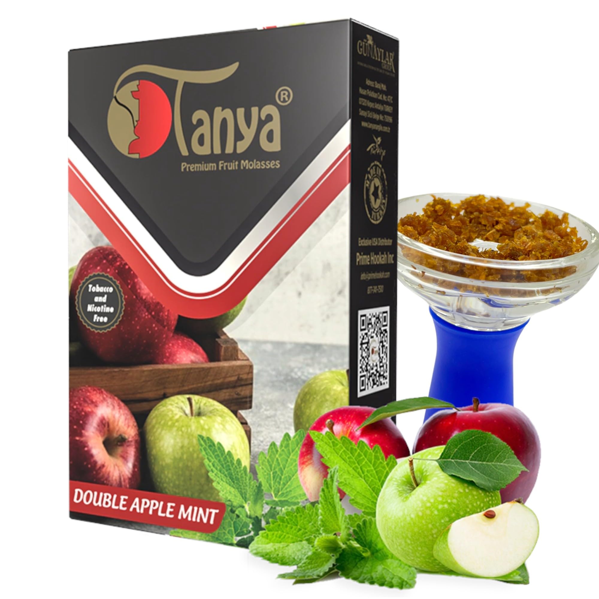 Amazon.com: Tanya Herbal Hookah Molasses 100% Nicotine & Tobacco Free  Shisha Hookah Flavors Fruit Mix Organic Shisha Flavors 50g Delicious Fruit  Flavors Double Apple Mint : Health & Household