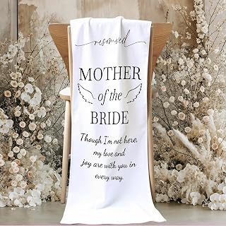 In Loving Memory of Mother of the Bride Memorial Wedding Chair Reserved Sign Bridal Shower Wedding Seating Decorations for Ceremony Gifts for Bride Bridegroom Newlyweds