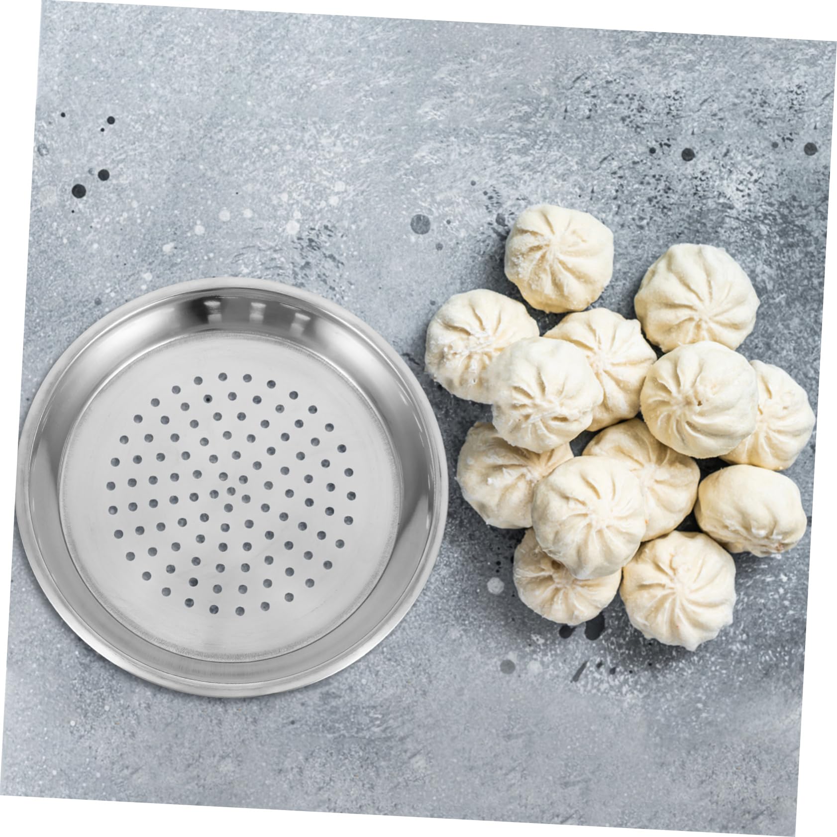 Alipis Rejilla Para Vapor De Acero Inoxidable 30 Cm Bandeja Profunda Gruesa Para Vaporera Wok Cesta De Vapor Para Dim Sum Bollos y Verduras Utensilio Doméstico