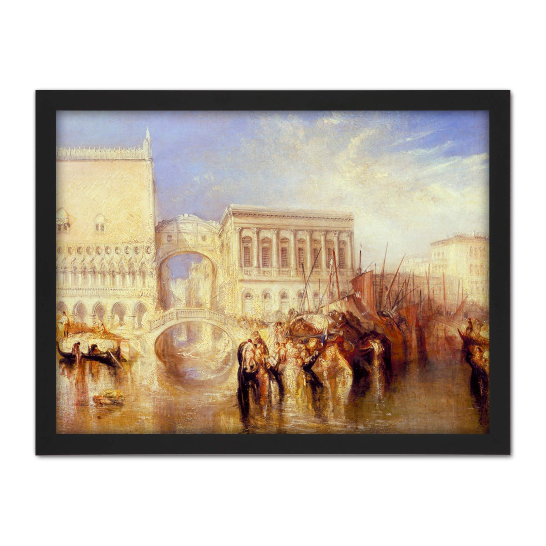 Turner Venice The Bridge Of Sighs Large Framed Art Print Poster Wall Decor 18x24