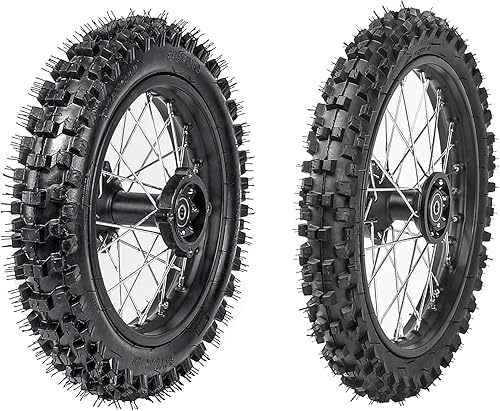 Neumático y llanta delantera 60100-14 + trasera 80100-12 con rodamiento de 0.591 in para todoterreno Dirt Pit Bike Apollo Taotao Coolster SSR 110