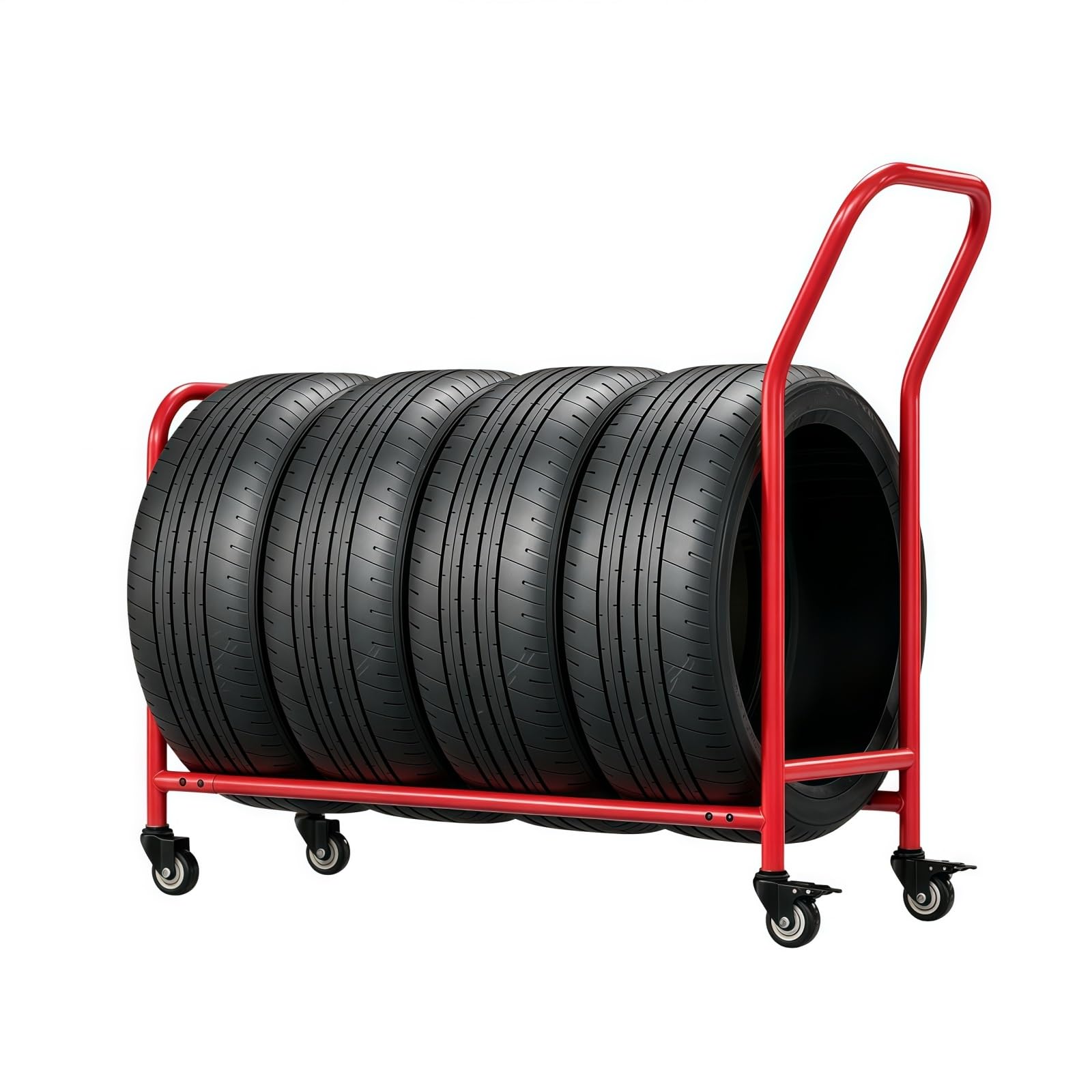 AKFNCJE Movable Heavy Duty Tire Rack, Metal Tire Storage And Transport Cart