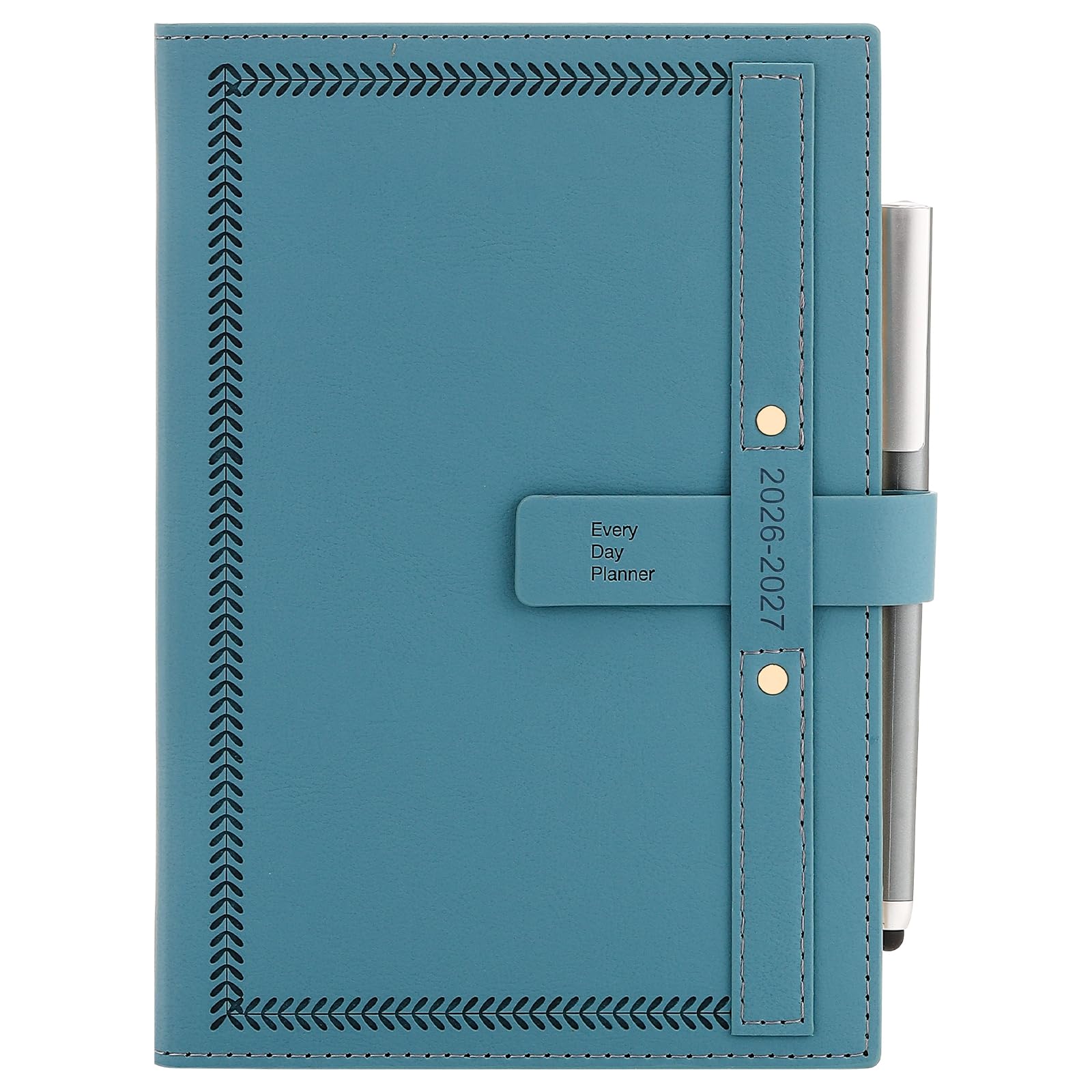2026-2027 Diary A5 Page a Day Mid Year Planner, Diary 2026-2027 from Jul 2026 to Jun 2027, Daily Monthly Planner with Calendar, Pen, Pen Holder, Month Tabs, inner Pocket (Blue)