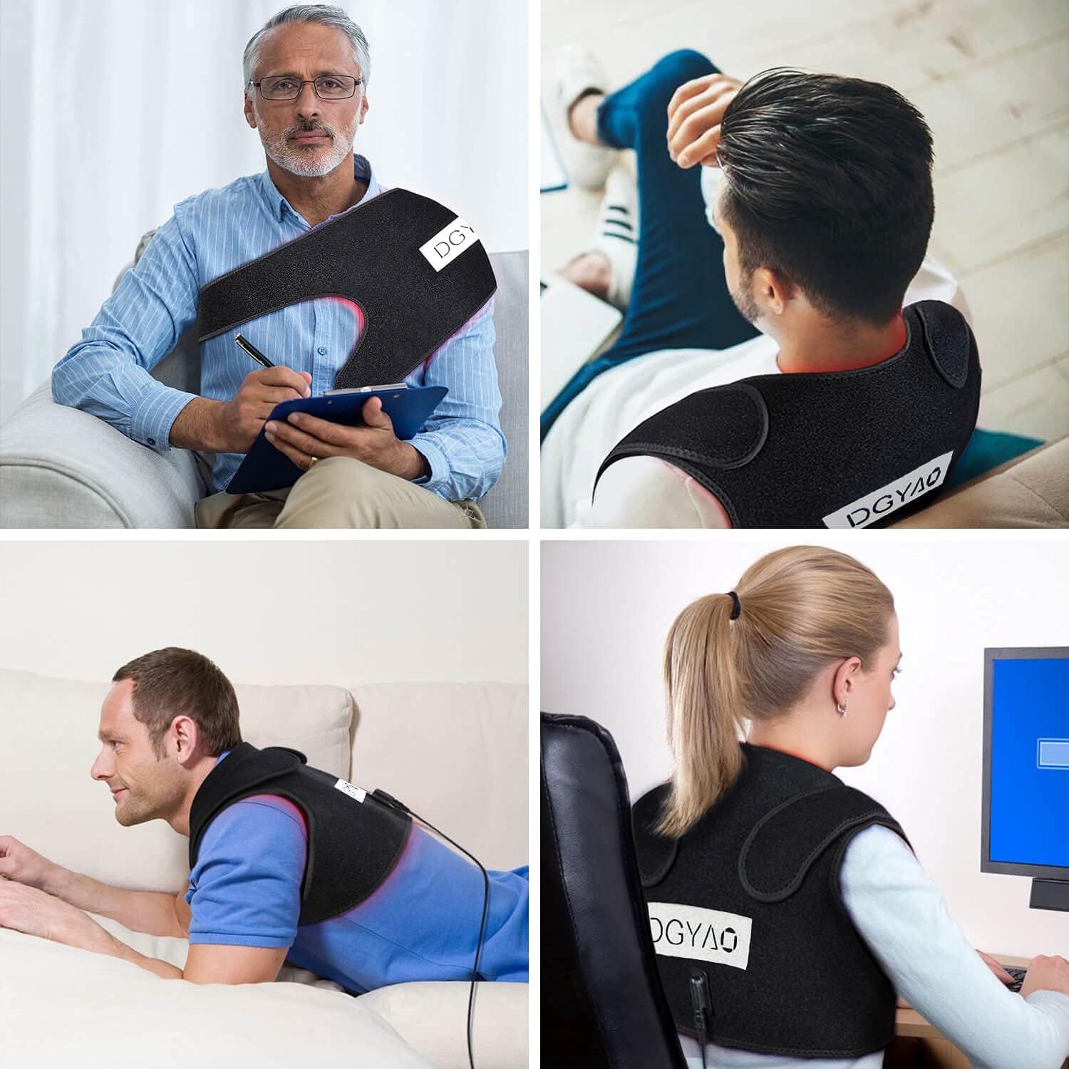 People using DGYAO Shoulder Pain Relief Belt
