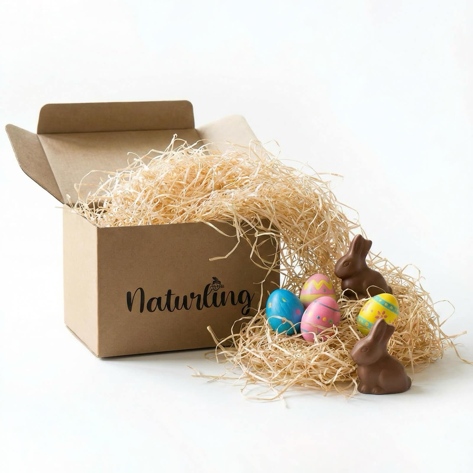 naturling Ostergras 1kg - Natur Holzwolle für Osternest, Geschenkkörbe oder Oster Dekoration