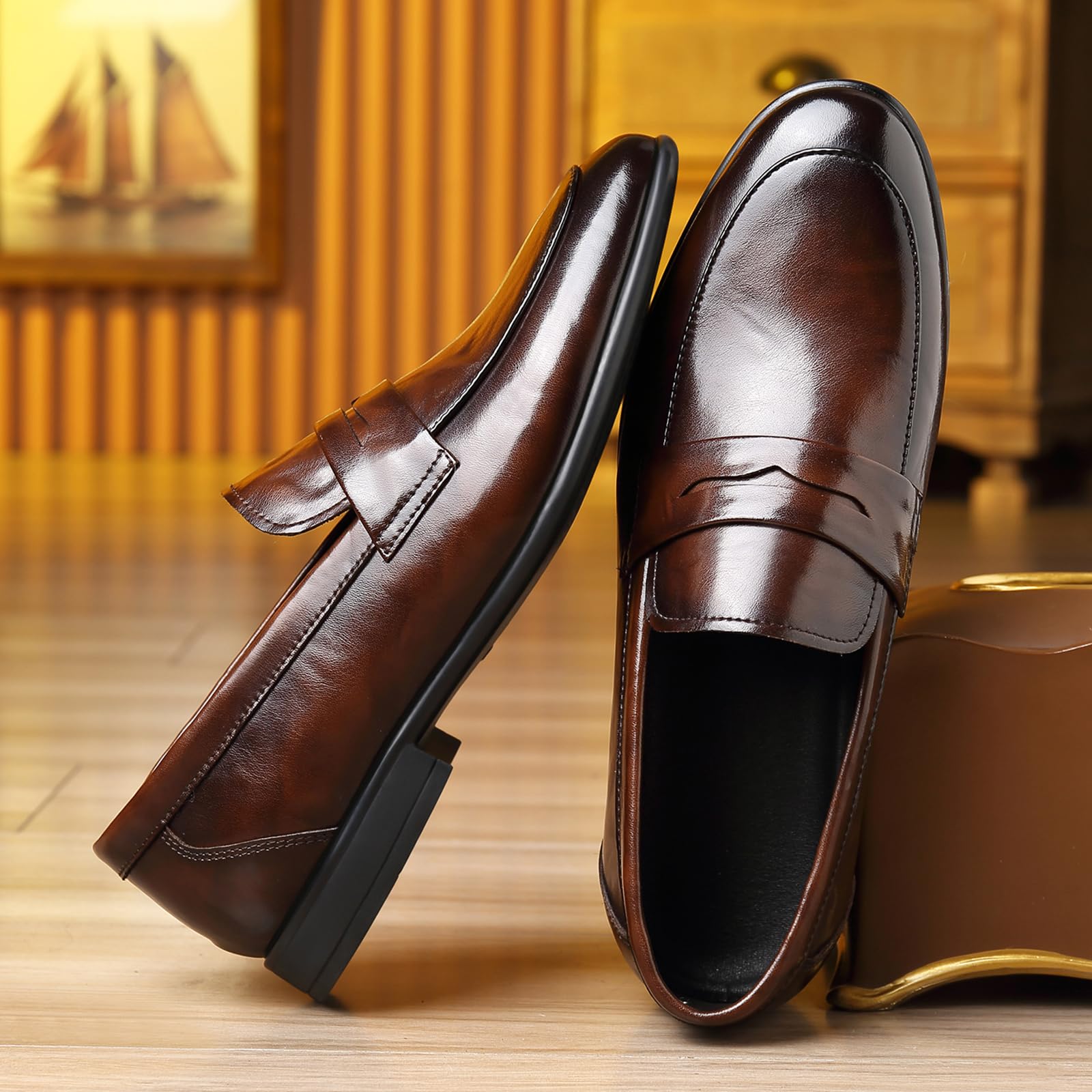Scarpe da Uomo Eleganti, Mocassini da Lavoro Slip-on