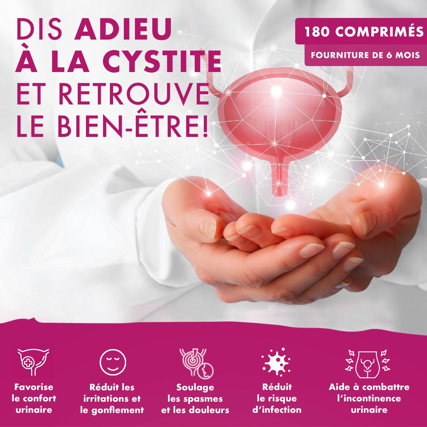 D-MANNOSE (Stock pour 6 mois) 180 Comprimés Haute Dose et Absorption I D-Mannose De 500 mg. + Canneberge E.S. De 40 mg. | Sans Gluten, Lactose, Sucres et Soja